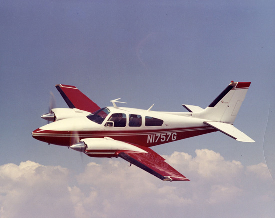 Beechcraft Baron twin piston aircraft