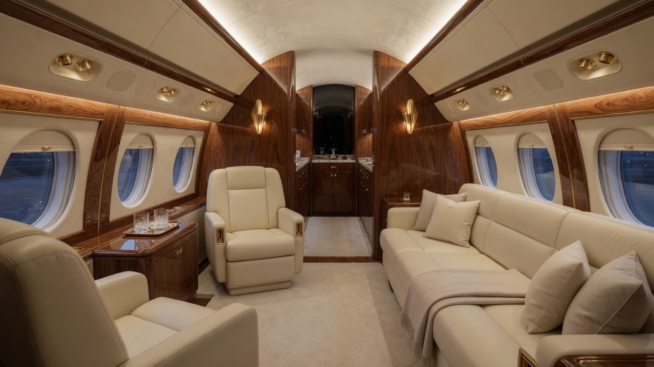 Heavy jet cabin interior