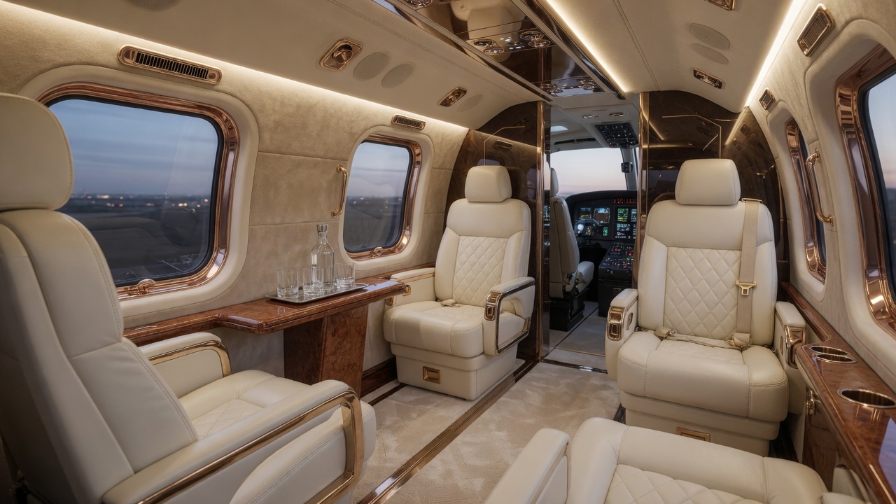 Helicopter cabin interior