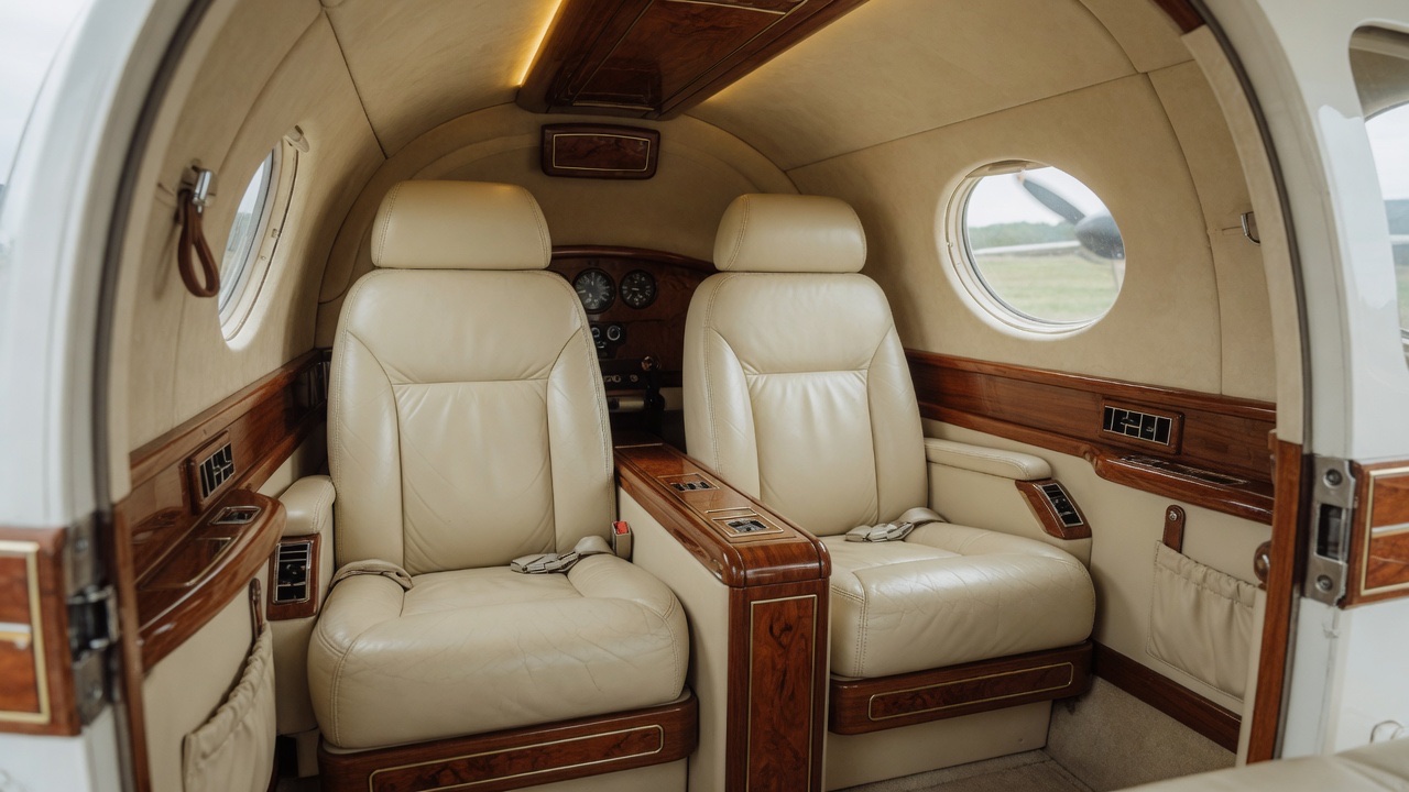 Twin Piston aircraft cabin interior
